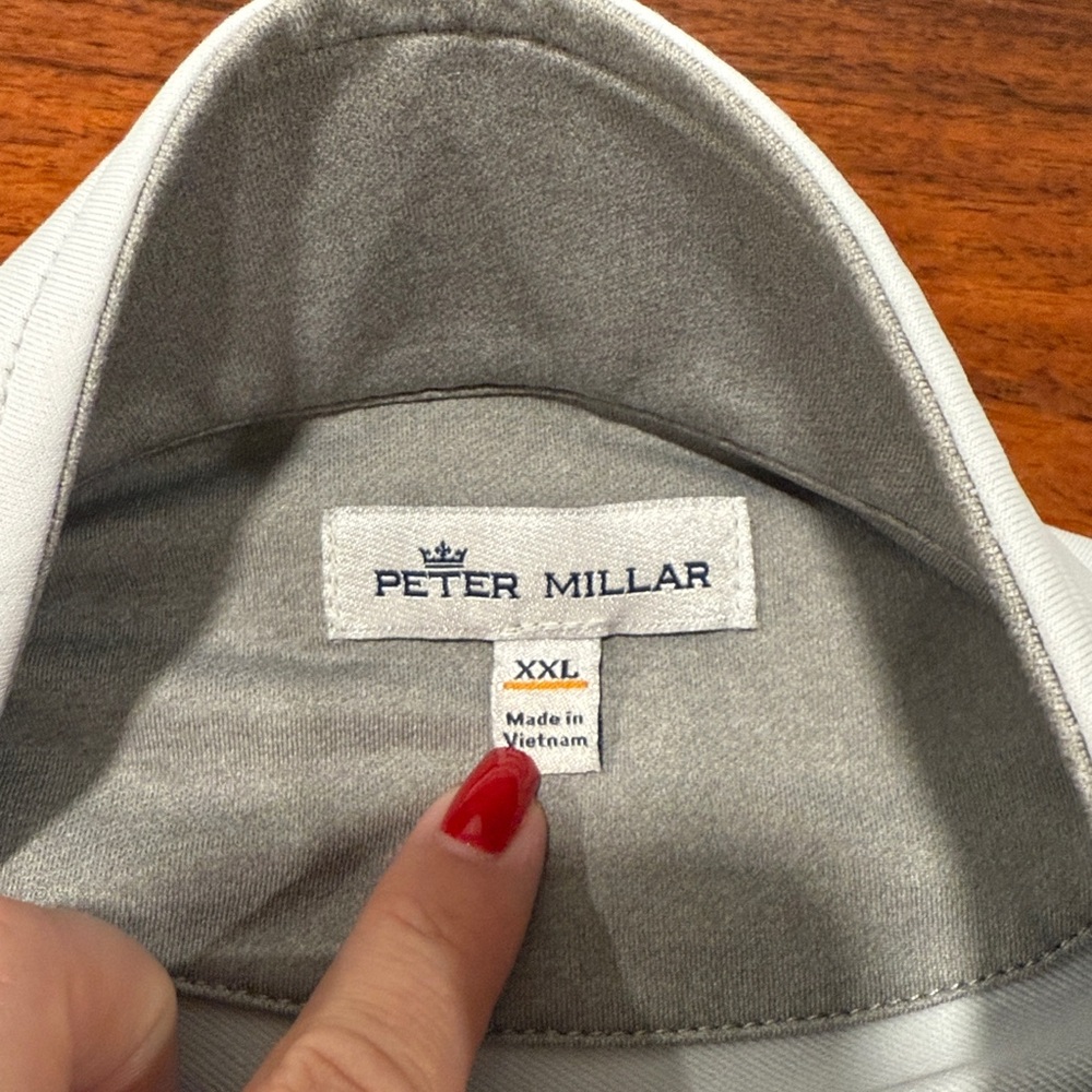 Peter Millar Light Gray Pullover - image 3